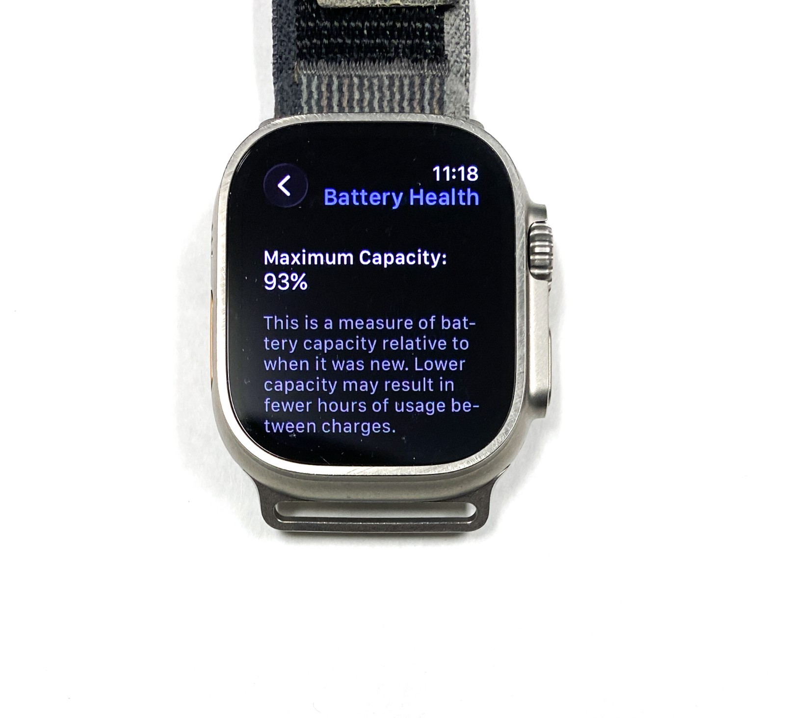 Unlocked Apple Watch Ultra 49MM Natural Titanium Black Gray Band MQEW3LL/A CLEAN