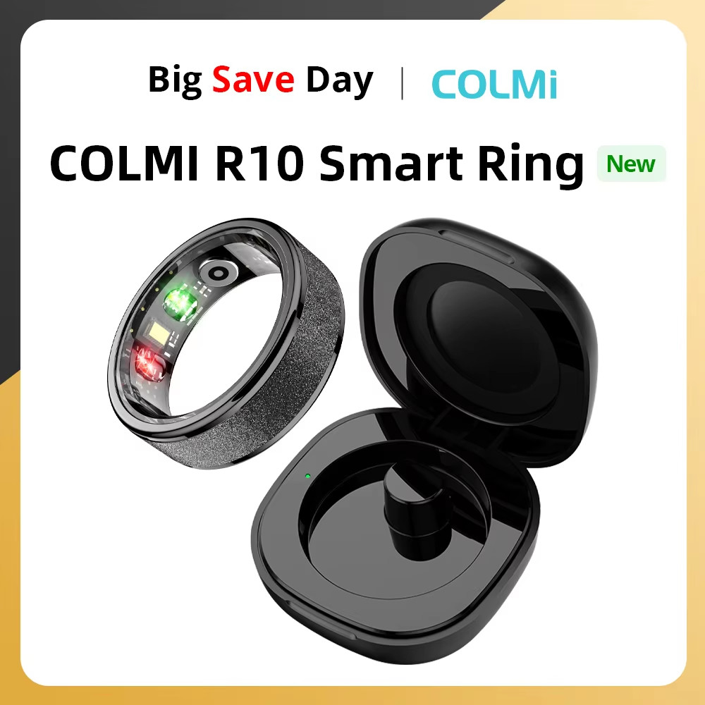 R10 Smart Ring with Charging Case for Men Women, Health and Sleep Monitor, 5ATM