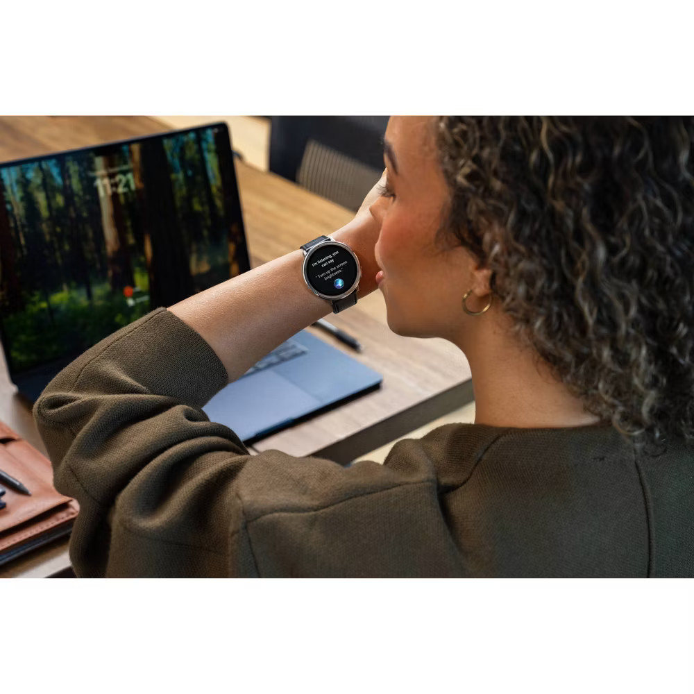 Amazfit Active 2 Round Smartwatch – Black Leather