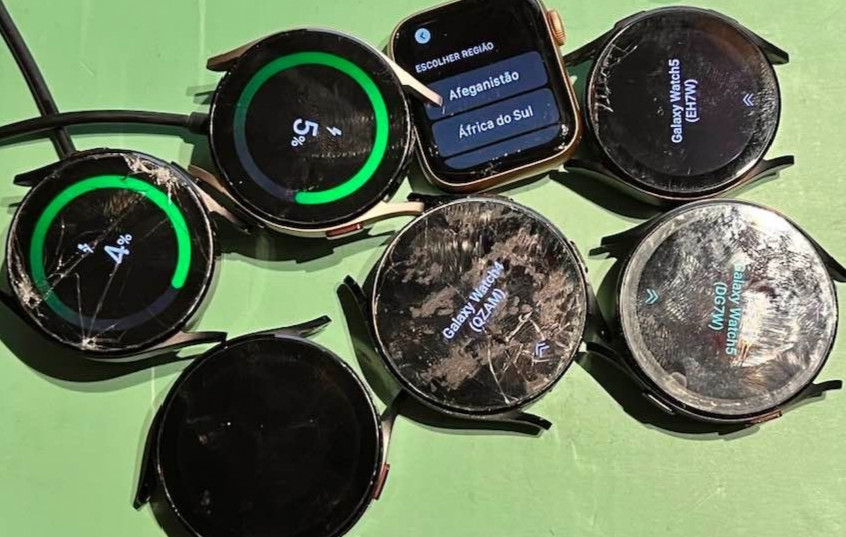 LOT 7 SAMSUNG GALAXY WATCH5 WATCH4 APPLE WATCH SE 44MM 40MM AS IS PARTS REPAIR