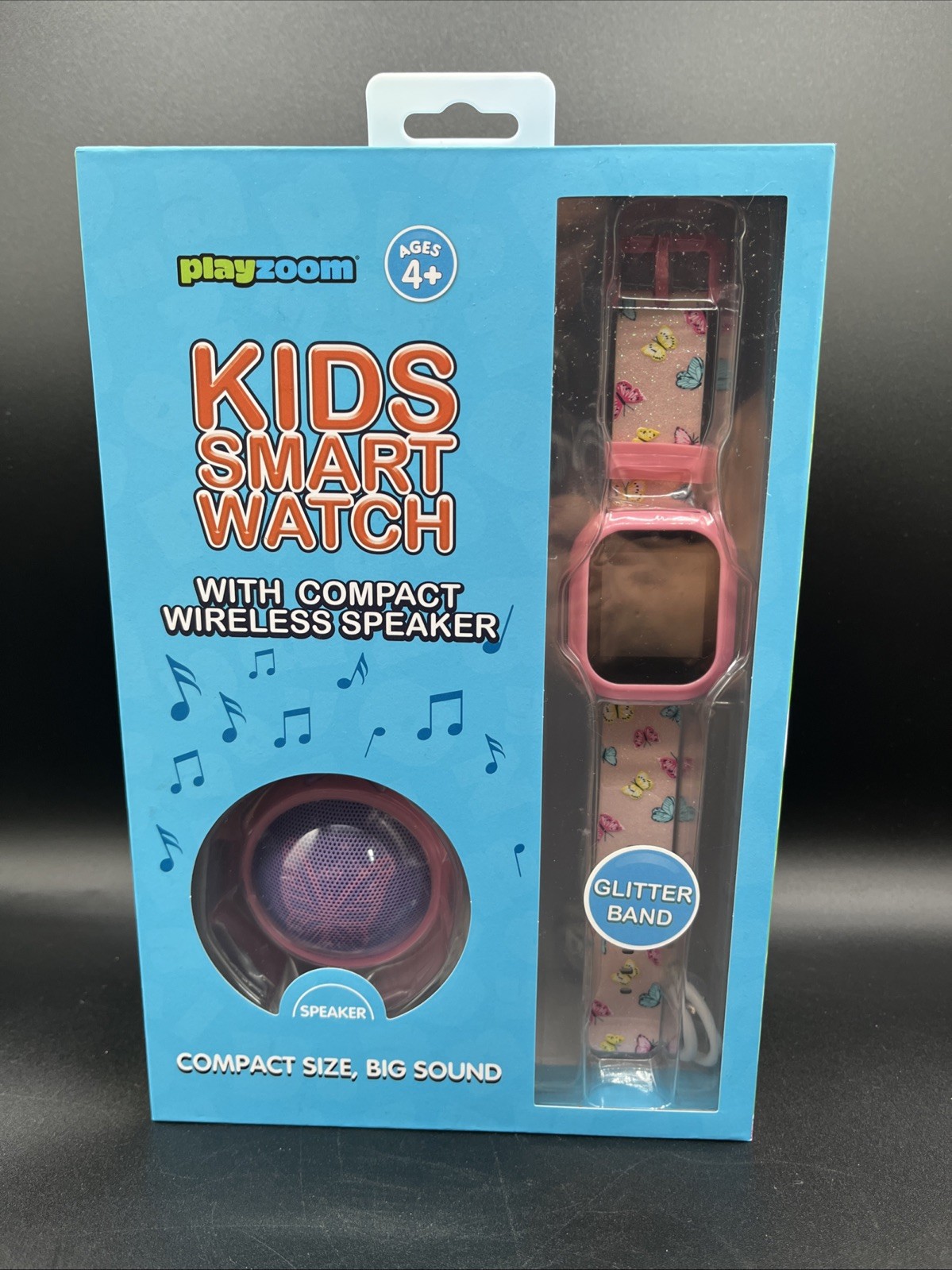 ITech jr Kids SmartWatch LED Color Changing Wireless Speaker GlitterButterflies
