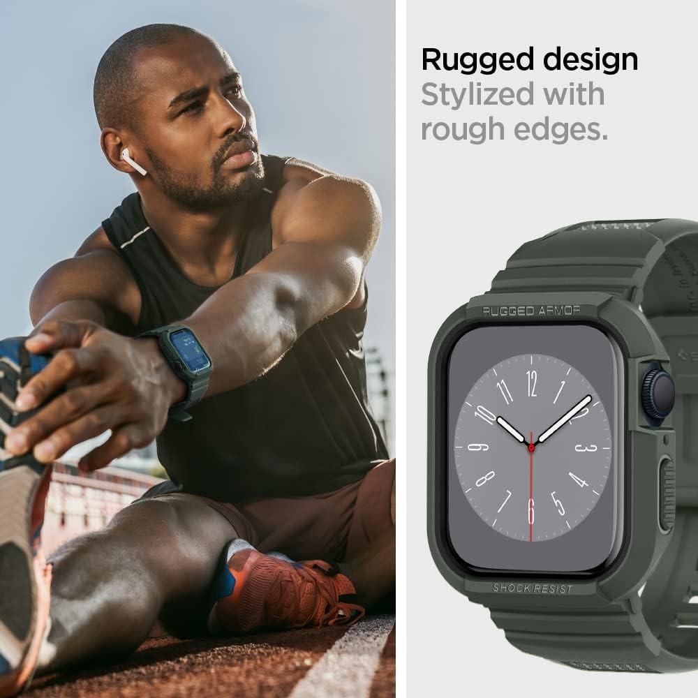 Military Green Rugged Armor Pro Strap for Apple Watch Ultra 49mm, Series 11 46mm