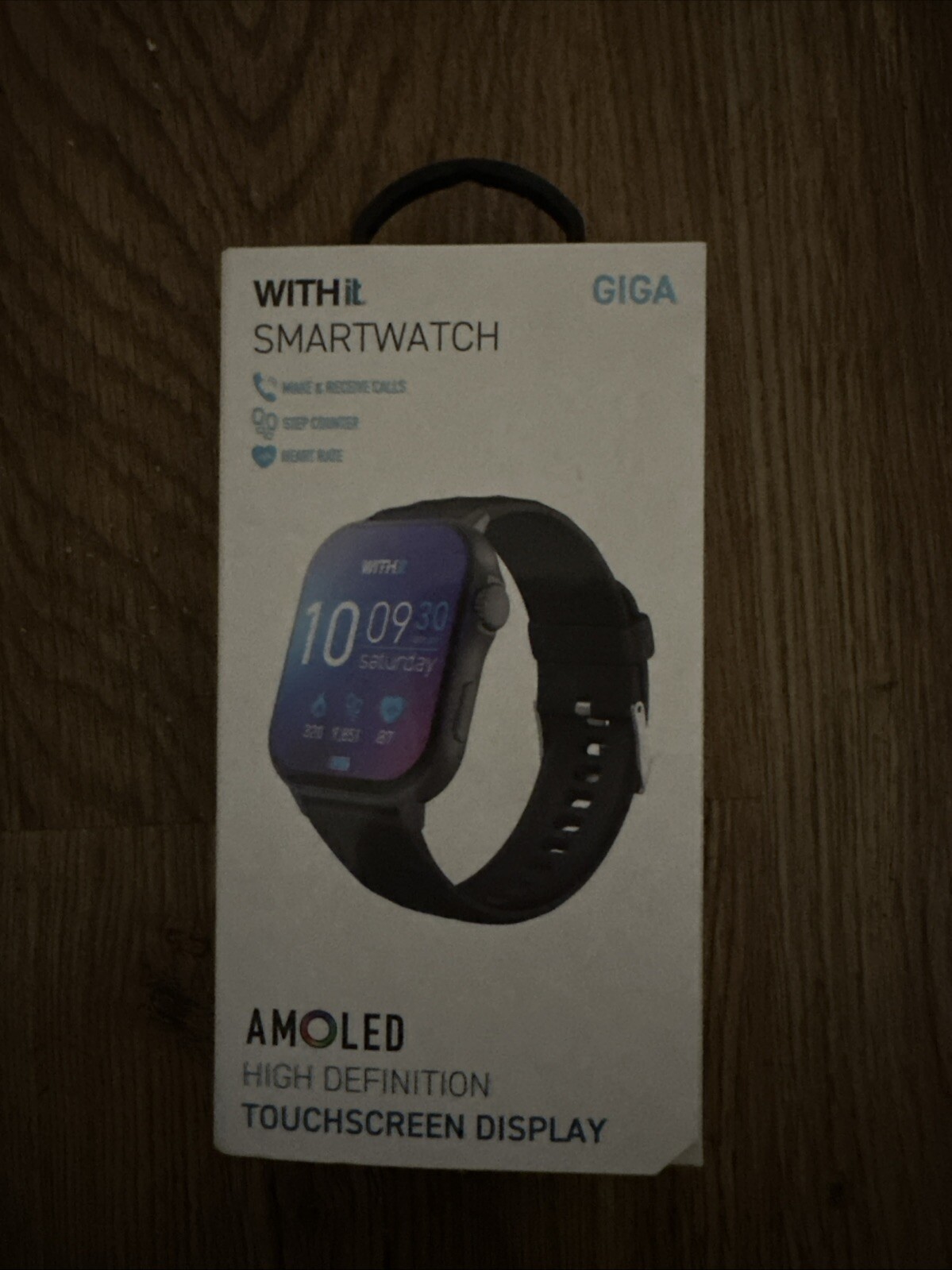 Giga Withit Smartwatch, Amoled High Defintion Touchscreen Display
