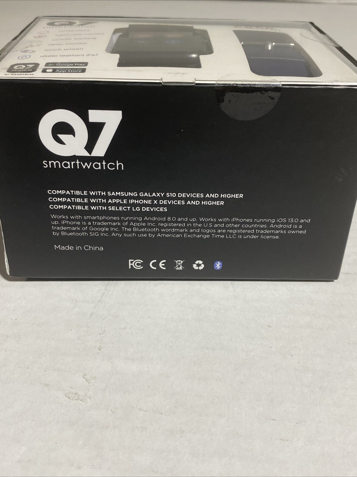 Q7 Black Smartwatch Factory sealed, Heart rate, activity tracker, sleep monitor