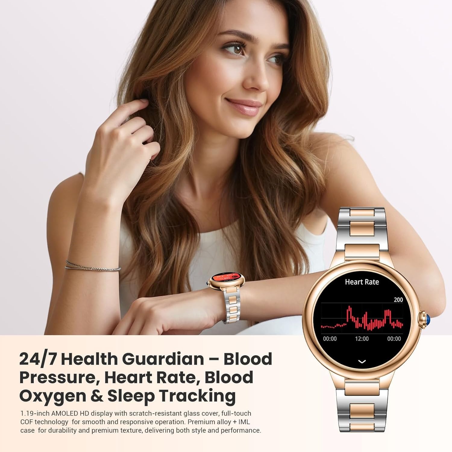SOUYIE 2026 Luxury Smart Watch for Women, 1.19″ AMOLED Display, DA GPT Smartwatc