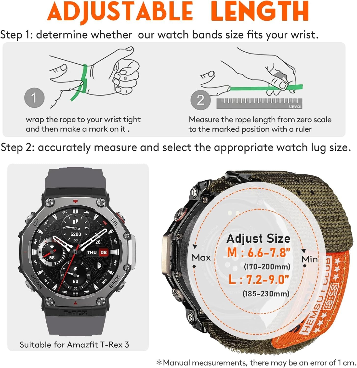 Replacement Wristband for T-Rex 3 Smartwatch