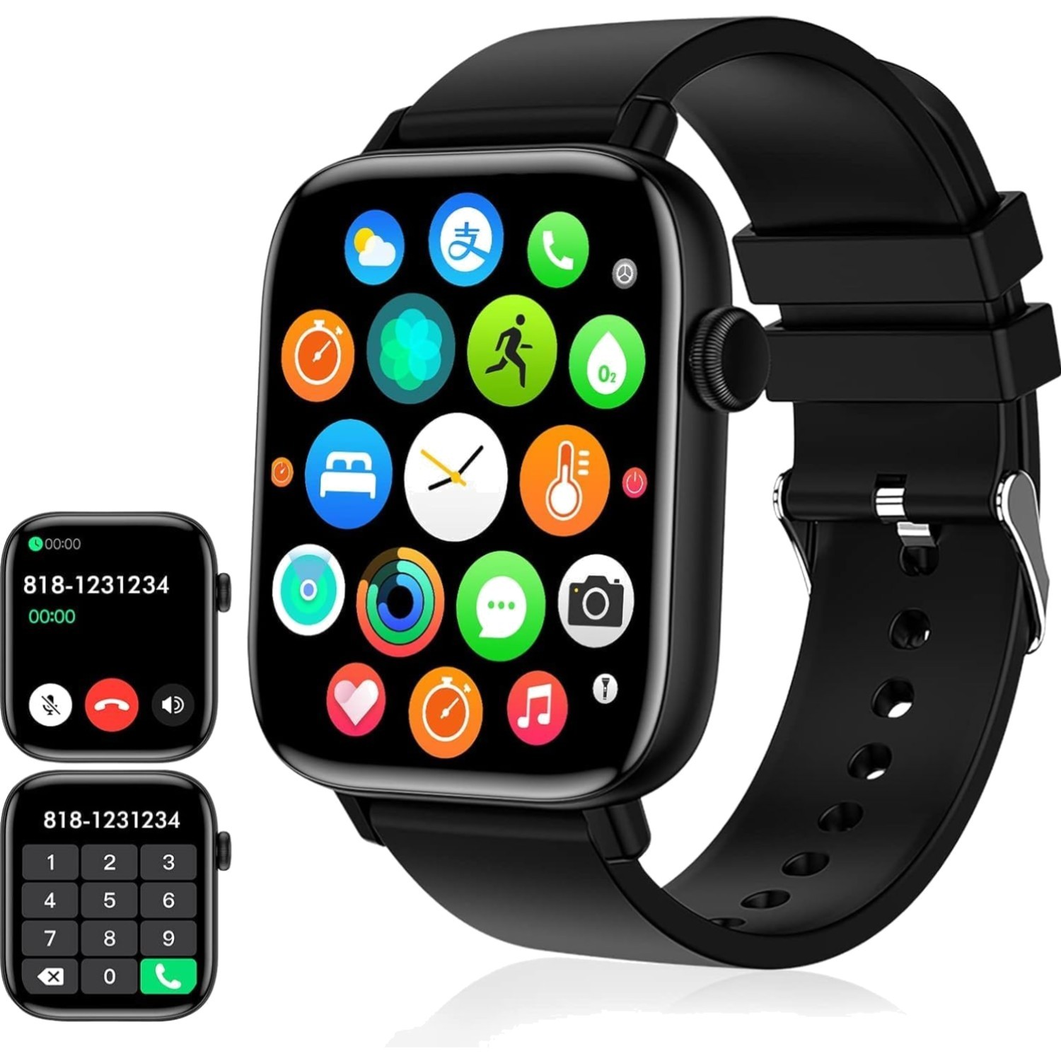 Smart Watch Men Women 1.9 HD Touch Screen Fitness Tracker Waterproof Bluetooth
