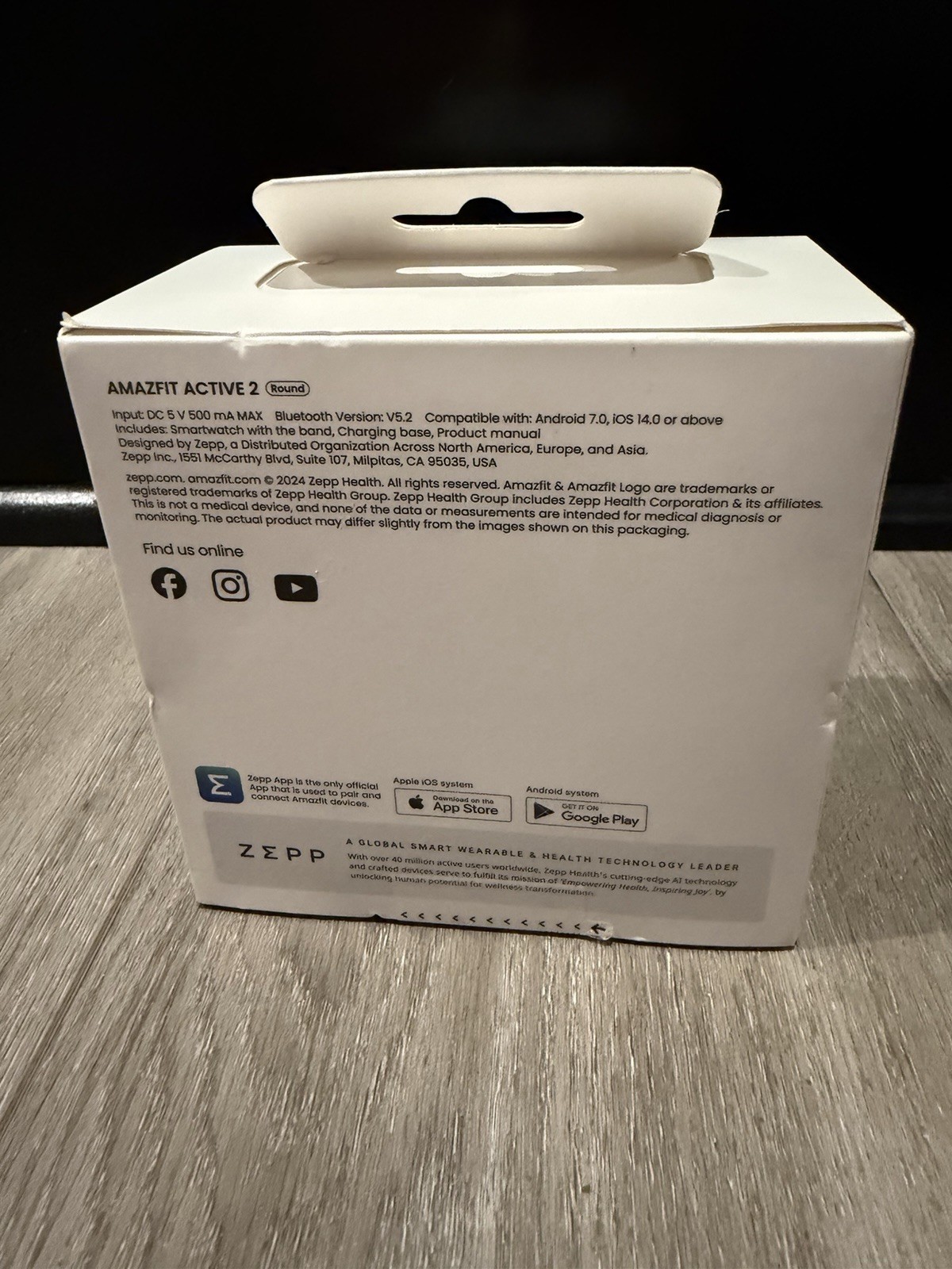 Amazfit Active 2 Premium Version 44mm Fitness Smart Watch Leather Band SEALED