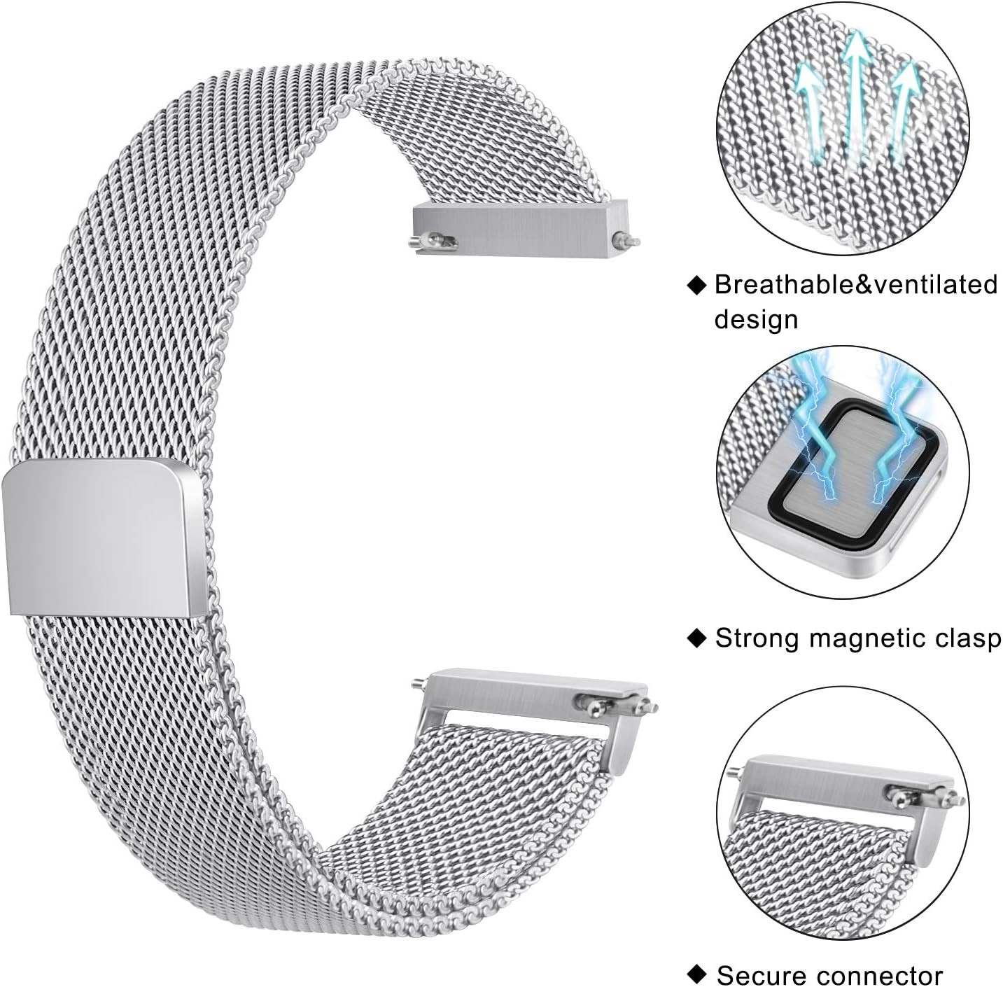 Stainless Steel Metal Bracelet Strap for Veryfit IDW13/IDW19 Smartwatch