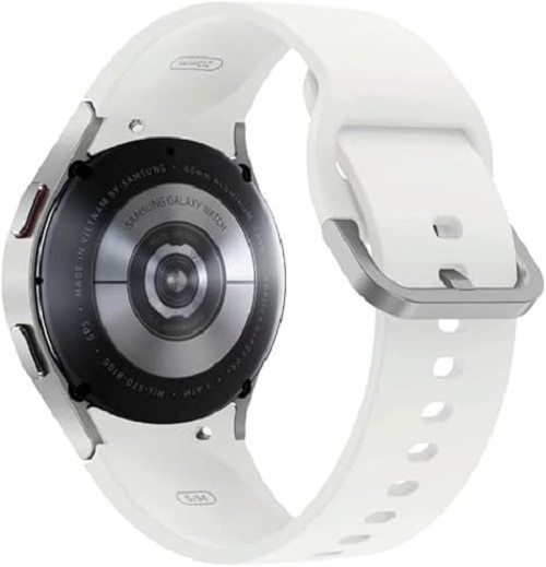 Samsung Galaxy Watch4 SM-R860 40mm Aluminum Case with Leather Band – Silver…