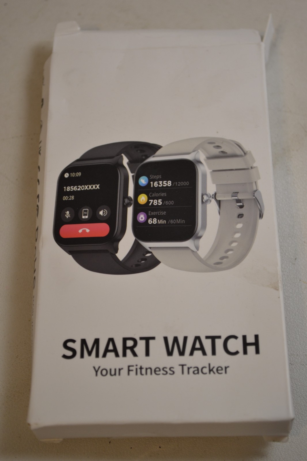 1.85” Screen Smart Watch, Waterproof Fitness Smart Watch