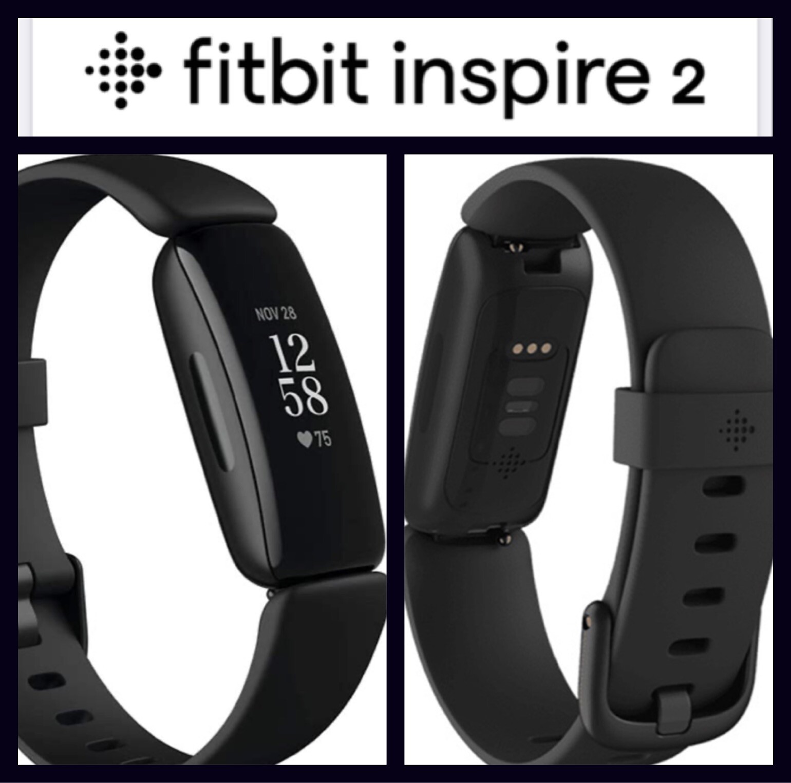 Fitbit Inspire 2 HR Display Mdl +CORD & BAND (band color May Vary)