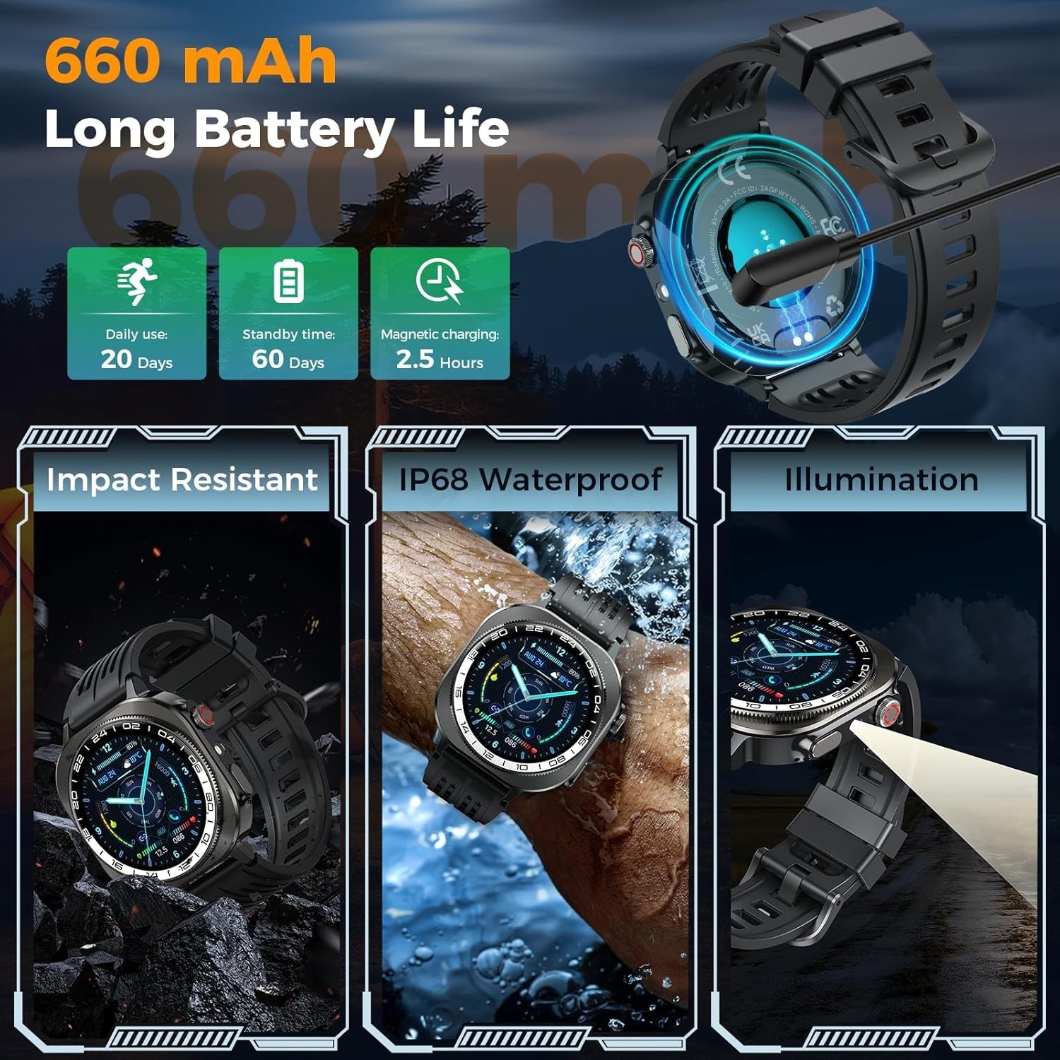 Reloj Inteligente de Mujer Hombre para Iphone Apple Samsung Android y Bluetooth