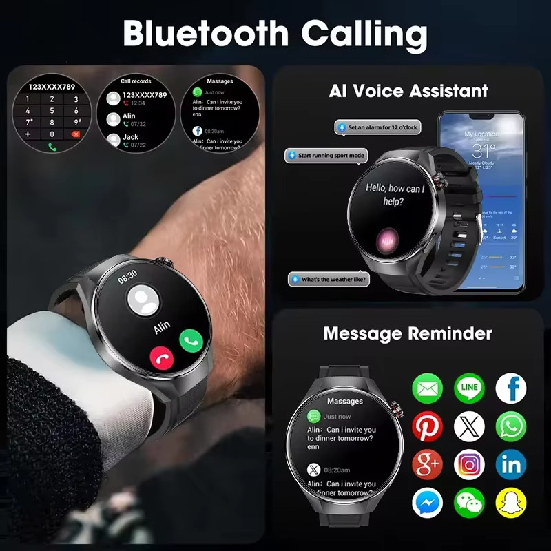 2025 New Originl Watch G5 plus Smart Watch 1.75″ HD AMOLED Screen GPS Track Hear