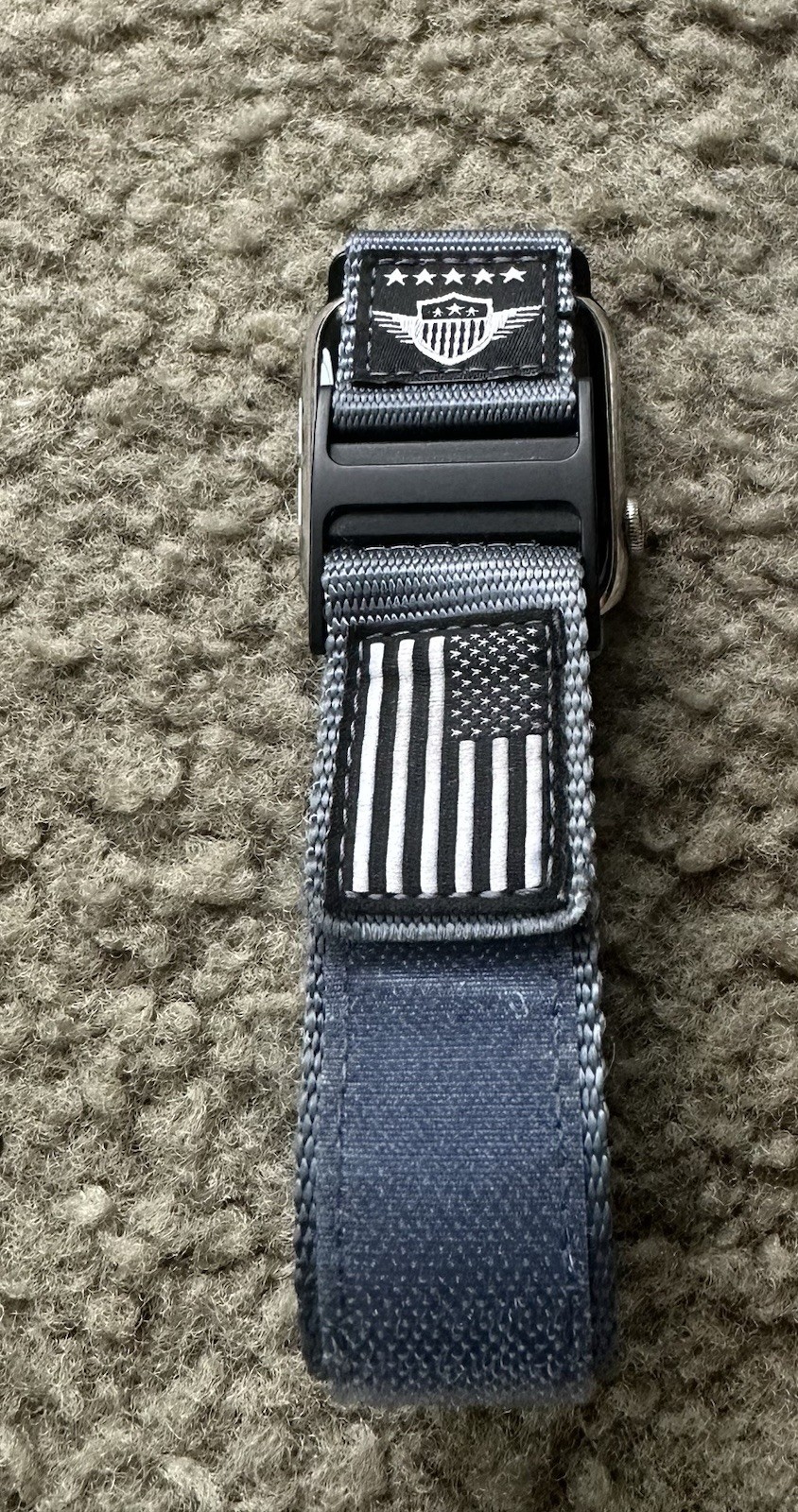 Apple Watch Series 6 44mm Stainless Steel Silver Case Gray Nylon Band Bluetooth