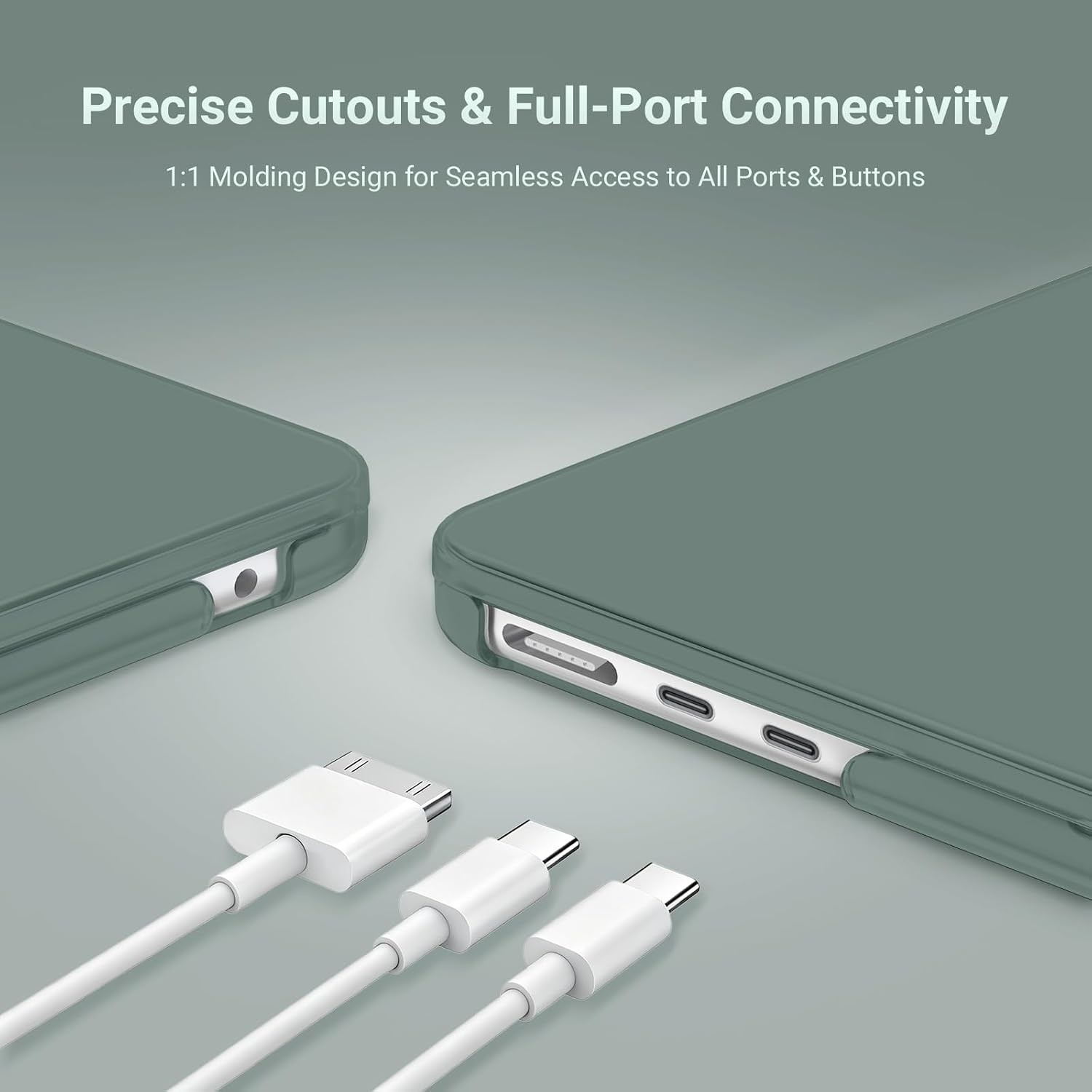 Case For MacBook Air 15″ M5 M4 M3 M2 2025-2023 A3448 A3241 A3114 A2941, Emerald