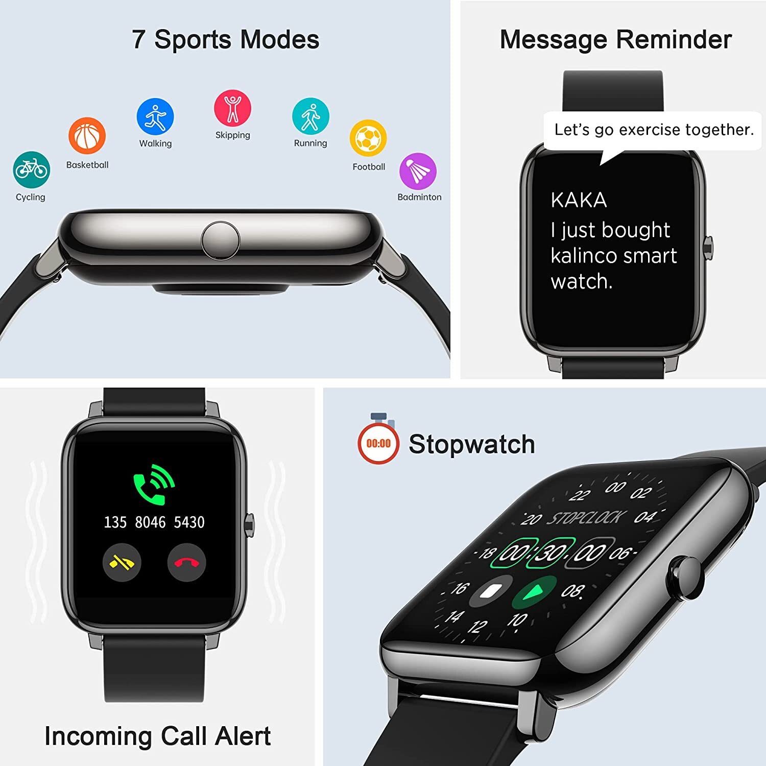 Touch Screen Fitness Smartwatch Compatible for iPhone 12 12 Mini 12 Pro Max