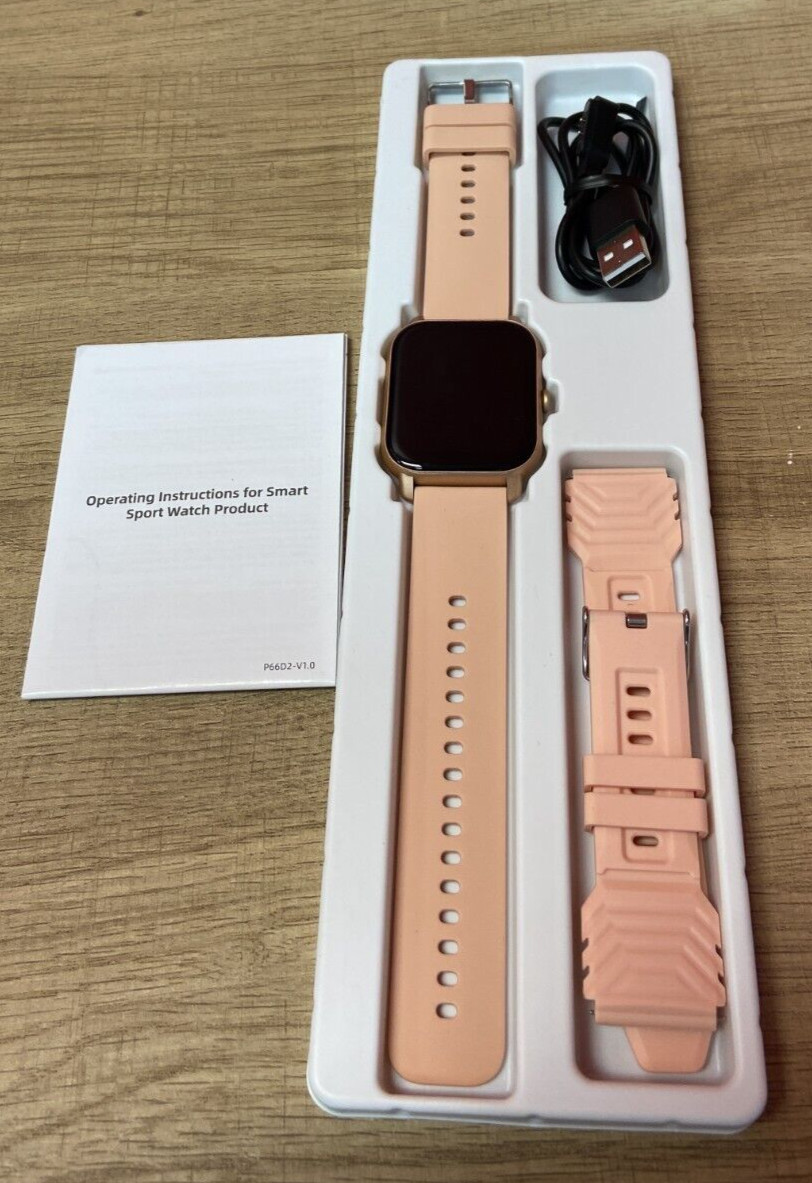 Smart Watch Fitness Tracker with Speaker Touch Screen Waterproof Pink