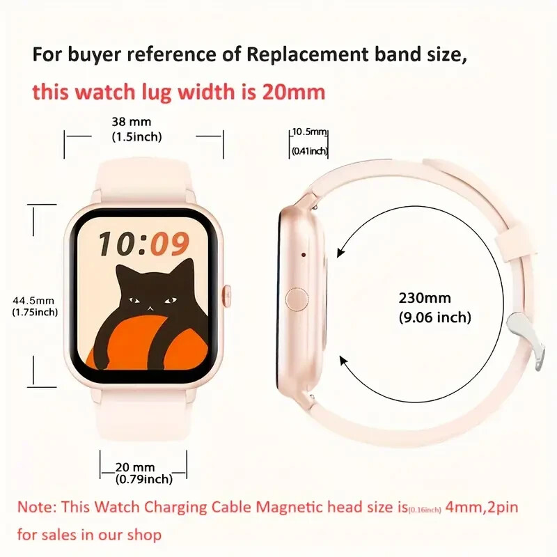 Smart Watch 1.83” Full Touch Screen: Ai Control, For Android & IOS Phones