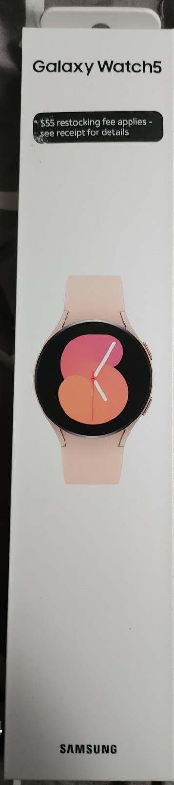 Samsung Galaxy Watch5 SM-R900 40mm Aluminum Case with Sport Band – Pink Gold…