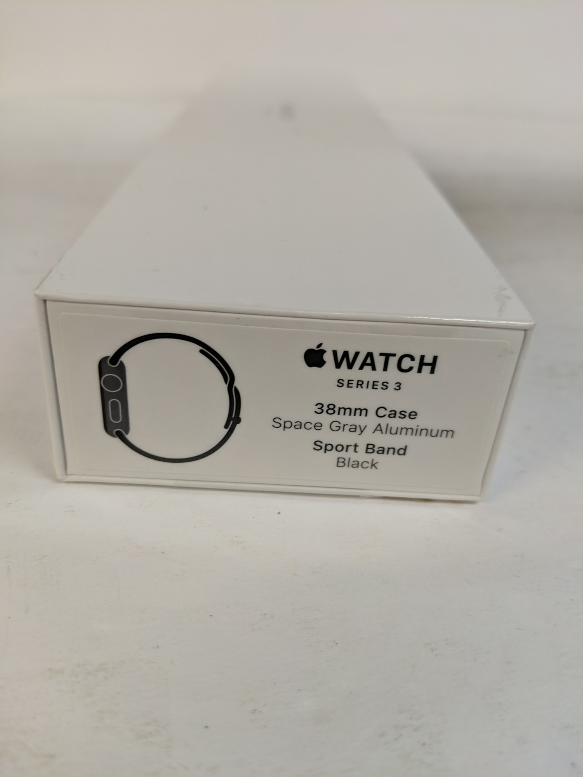 NEW SEALED Apple Watch Series 3 38mm Space Gray Aluminum Case Black Sport Band
