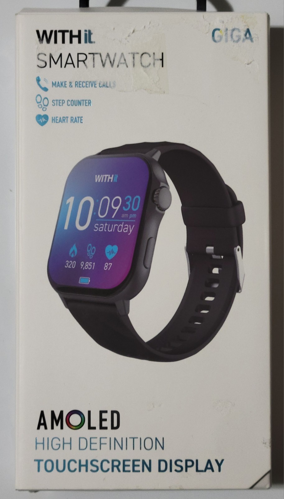 WITHit Giga Smartwatch with AMOLED 2.04″ High-Definition Touchscreen Display