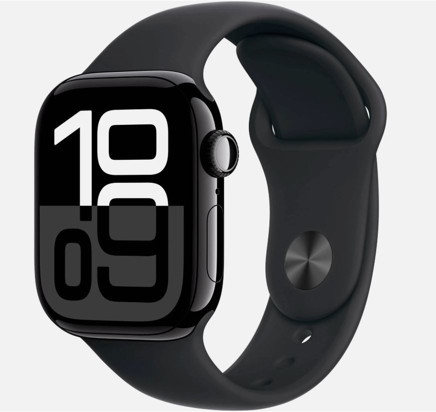 Apple Watch Series 10 42mm A2997 Jet Black Aluminum/Black Band M/L MWWF3LW/A