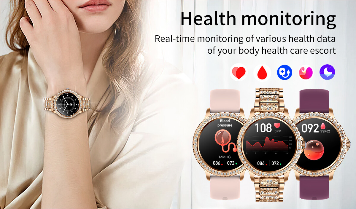 Smart Watch For Girls Women Smartwatch Bluetooth Sport Watch For iOS Android