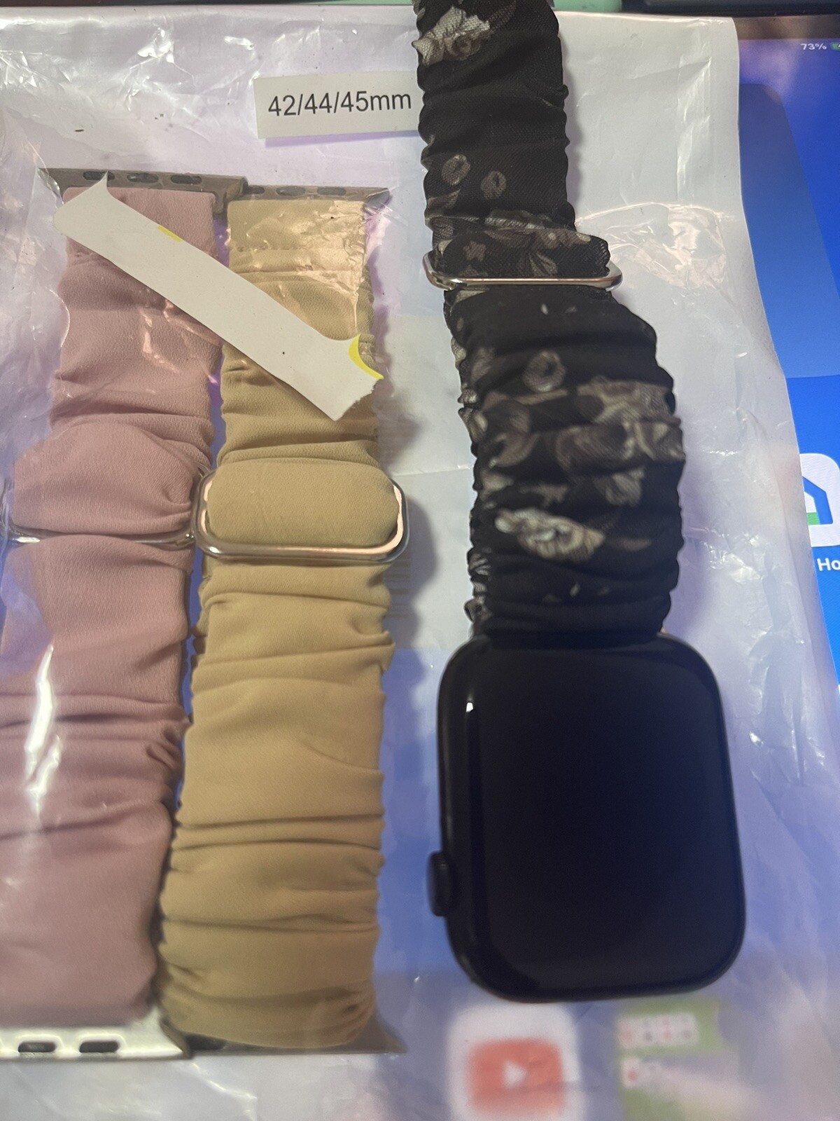 Apple Watch Series 9 45mm Aluminum Case with M/L Sport Band – Midnight (GPS)…