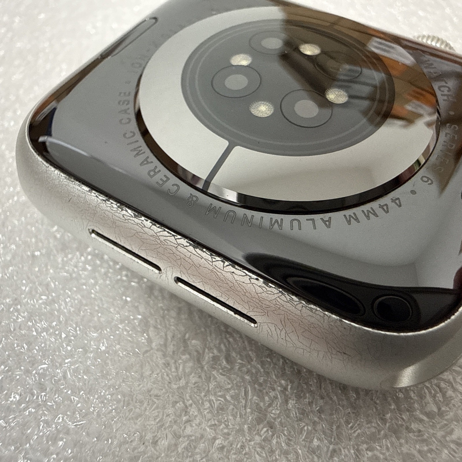 Apple Watch Series 6 44mm GPS + Cellular Silver Aluminum White Sport Band #22