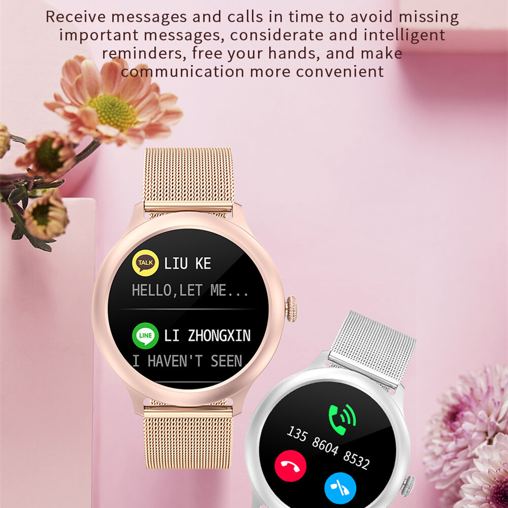 Ladies Women Smart Watch Luxury Stainless Steel Wristwatch For Women Girls Gifts