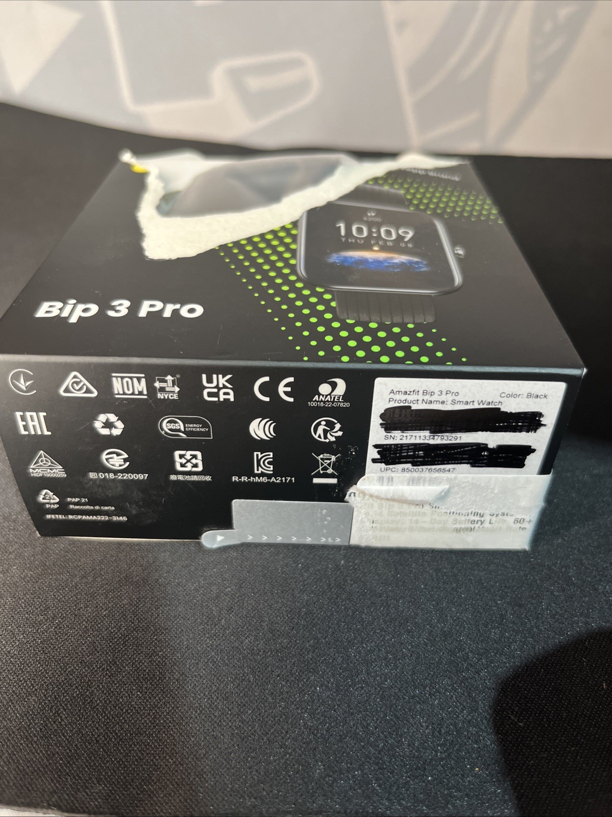 ¥ Amazfit Bip 3 Pro 43mm Smartwatch with Heart Rate Monitor – Black – NewOpenBox