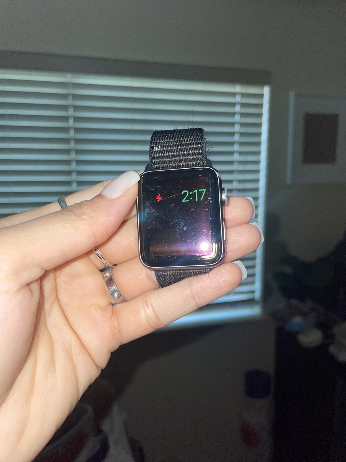 Apple Watch Series 5 44mm Space Gray Aluminum Case with Black Sport Band – S/M &
