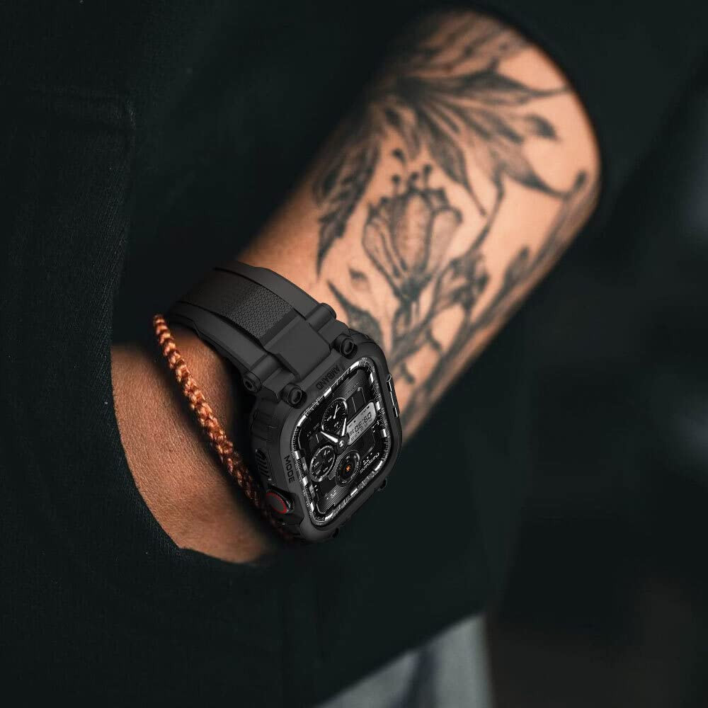 Bands Compatible with Apple Watch 9/8/7 45Mm, M1 Sport Series Rugged Case Protec