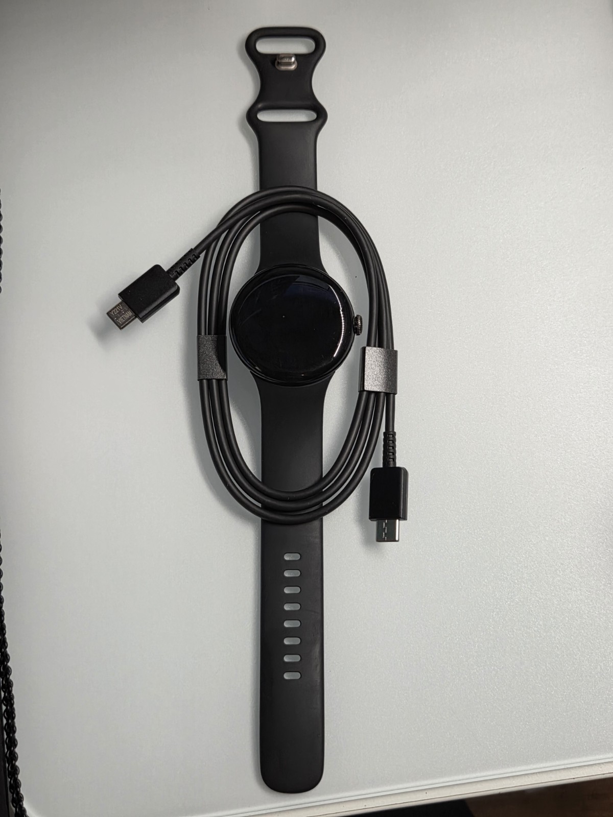 Google Pixel Watch 1st gen ( +Amzpas Mesh Black Wrist Strap,complimentary usb-c)
