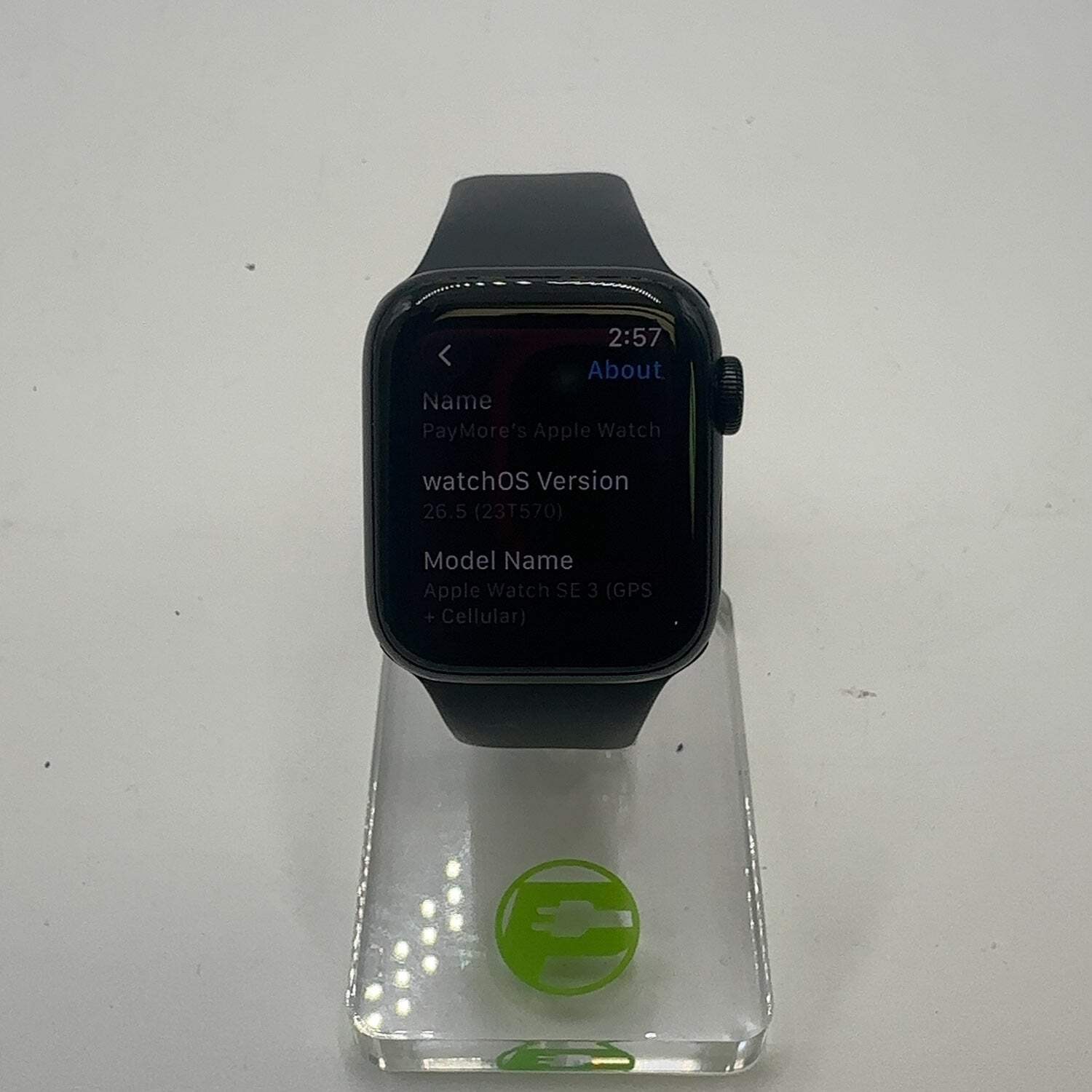 GPS Only Apple Watch SE 3 40MM Midnight Aluminum Black Sport Band MEP94LW/A