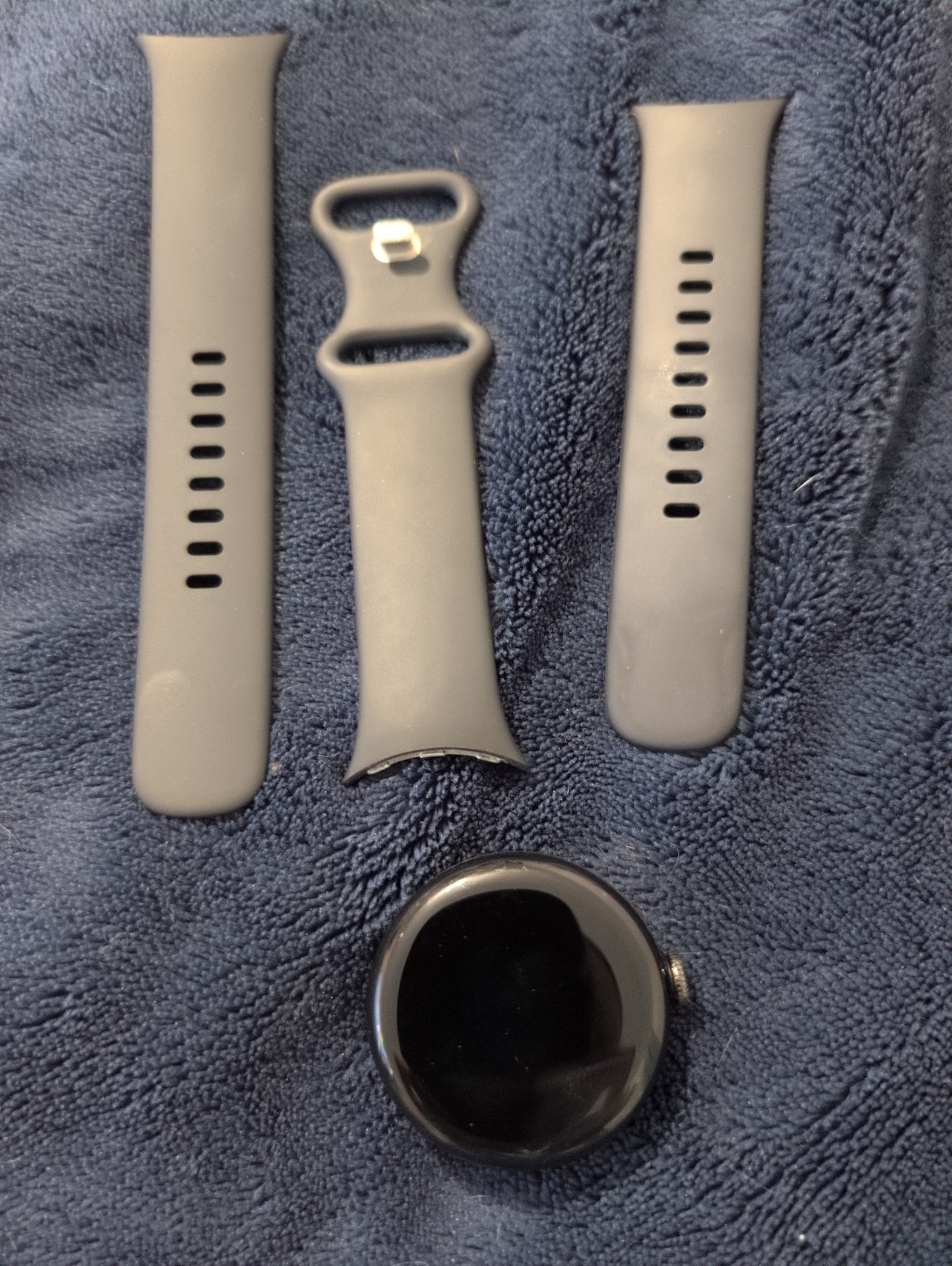 Google Pixel Watch 41mm Matte Black Stainless Steel Case with Obsidian Active…