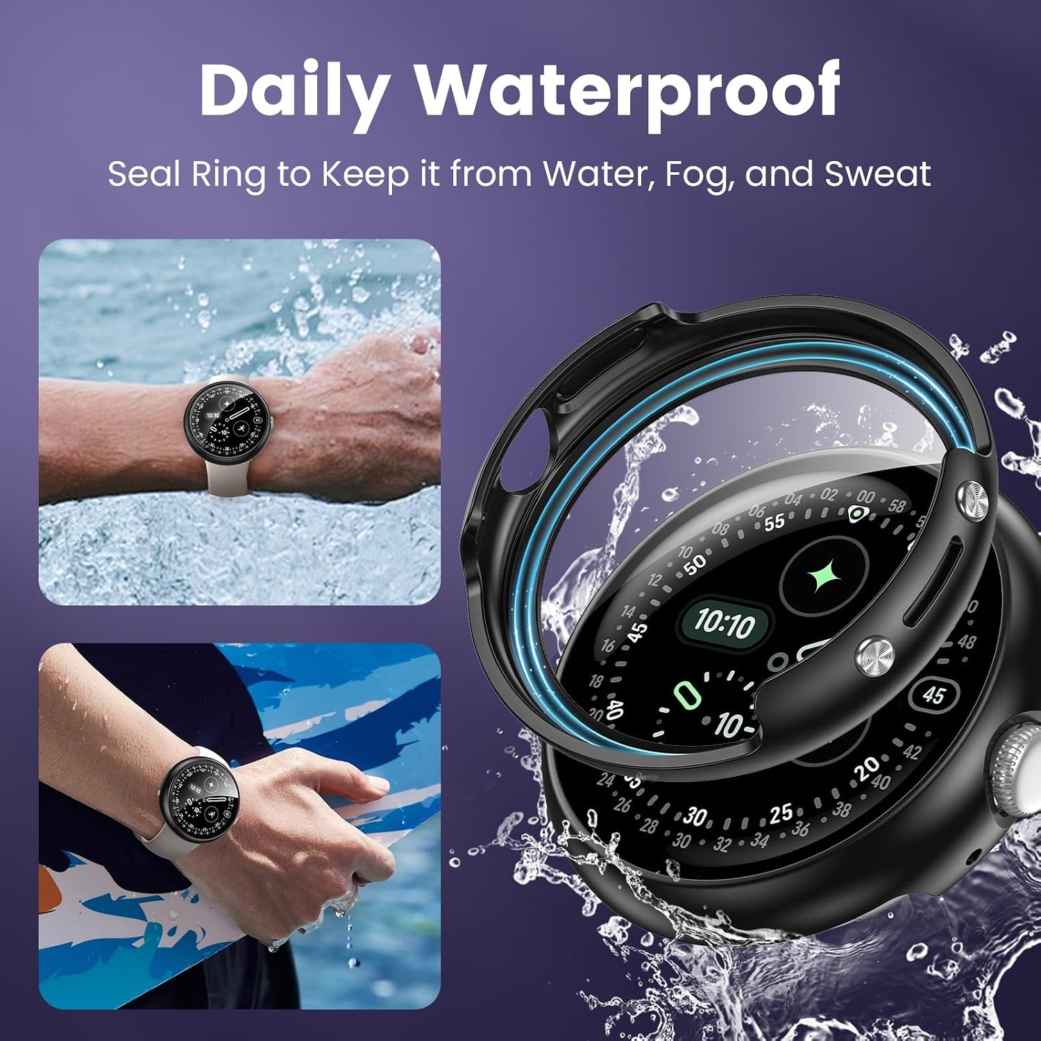 Waterproof Case For Google Pixel Watch 4 41mm High Sensitive HD Bumper Cover