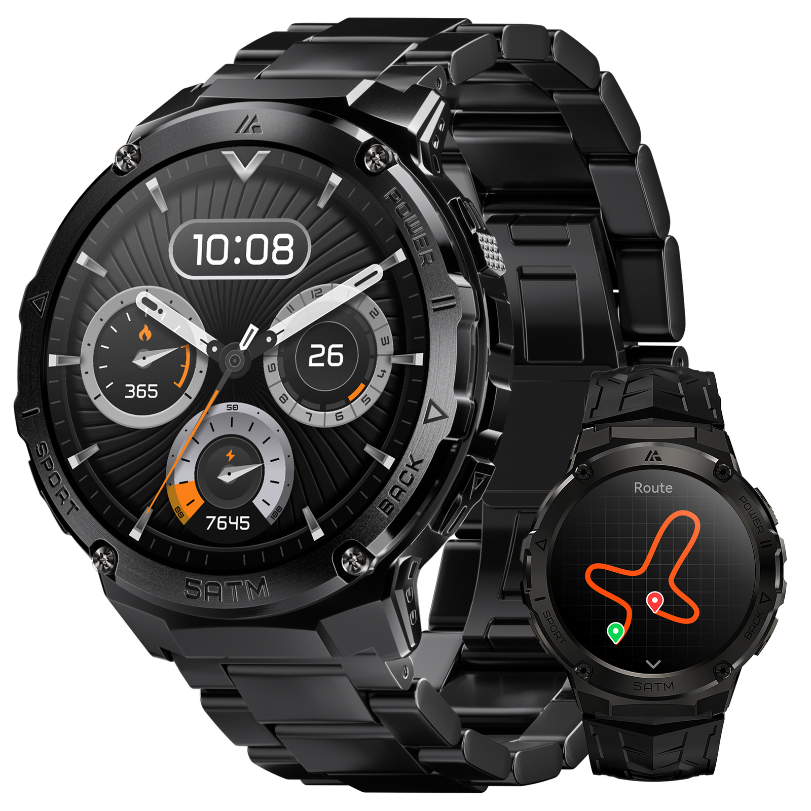 2024 Original AMAZTIM TANK GPS Smart Watch Men Waterproof 470-480mAh Big Battery