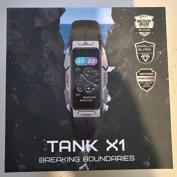 KOSPET TANK X1 Smartwatch Rugged Military Grade AMOLED IP69K 10ATM Waterproof