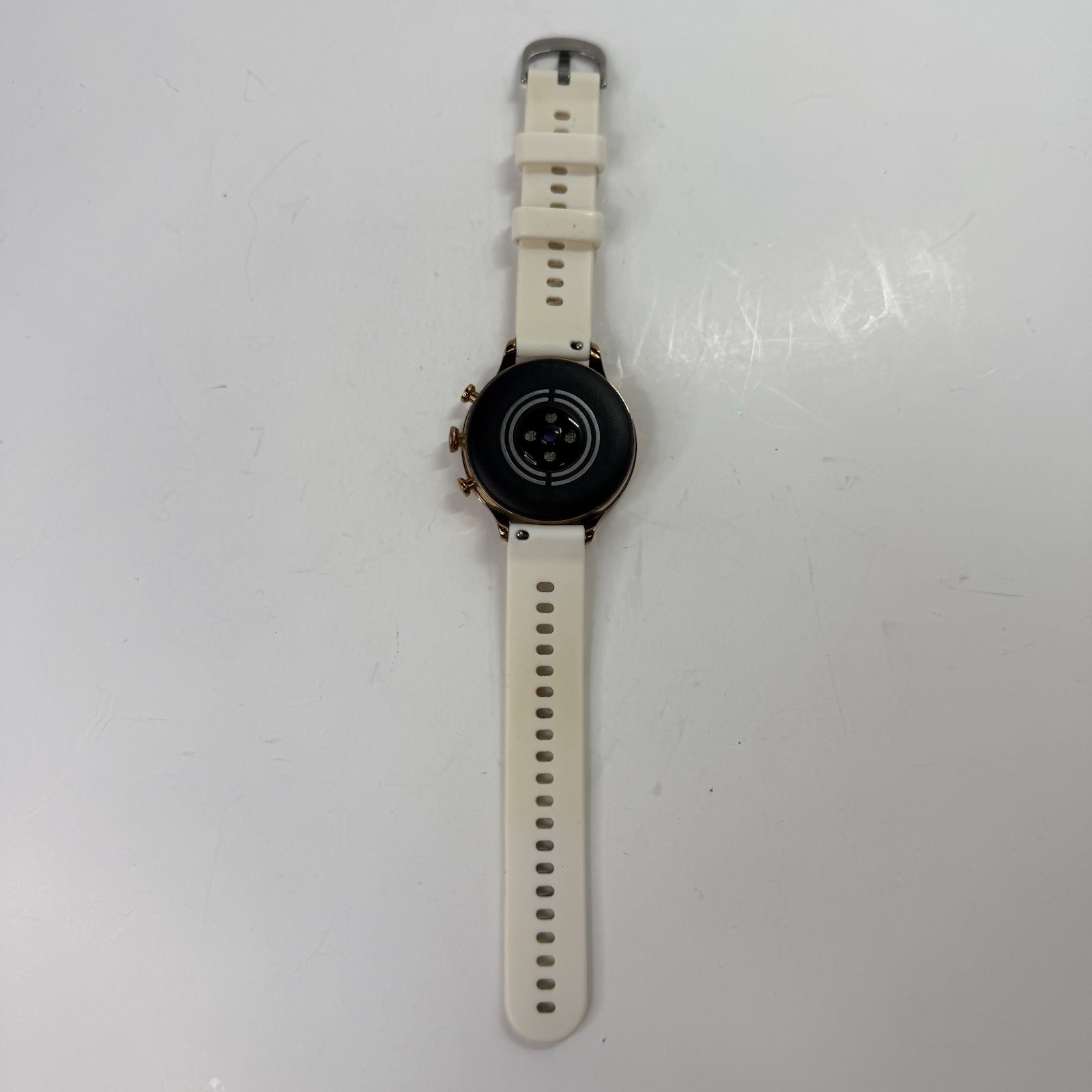 Fossil Gen 6 Smartwatch Rose Gold White Silicone Band Touchscreen Android iPhone