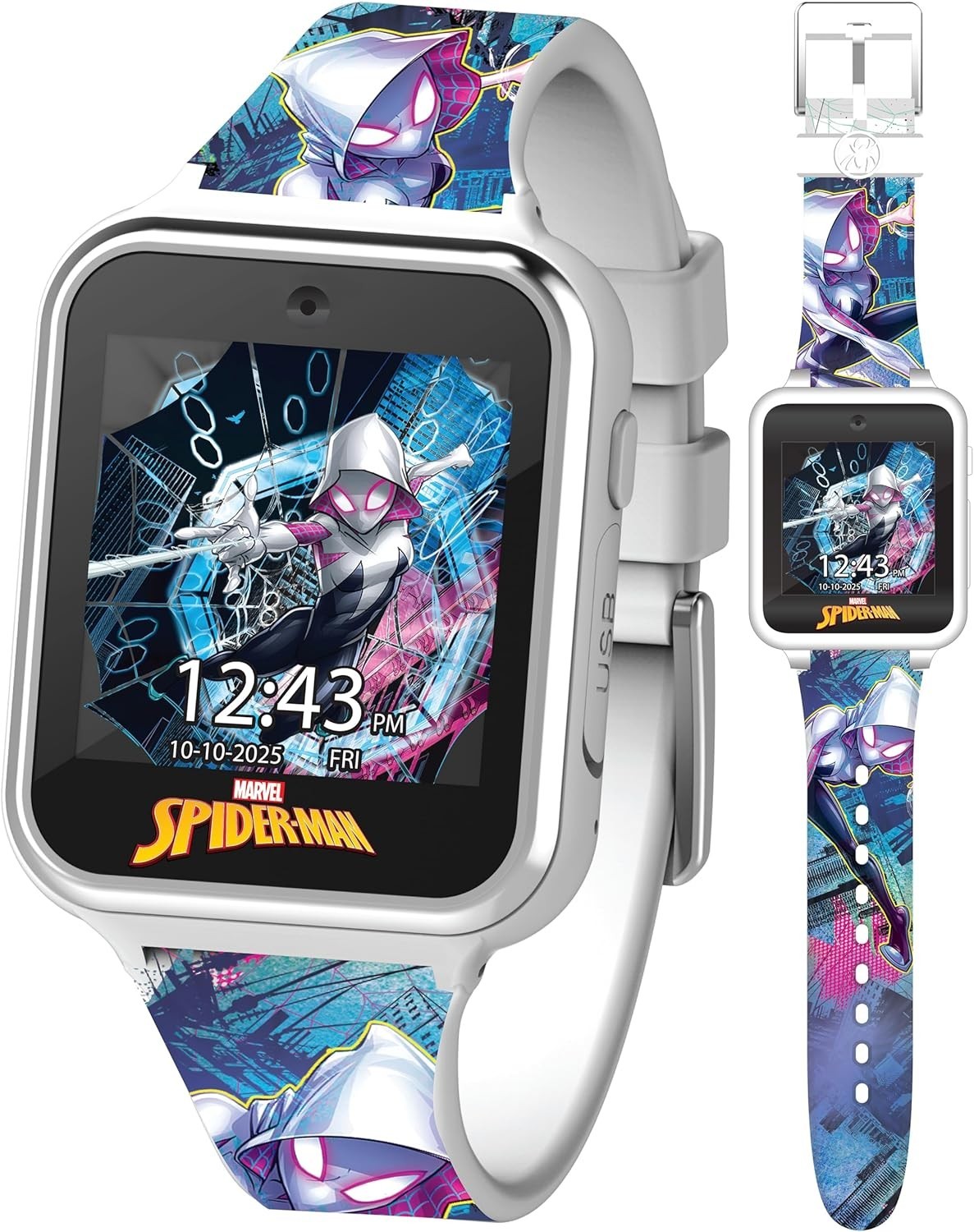 Spiderman Ghost Spider Kids Smartwatch – Fun Touchscreen for Boys & Girls
