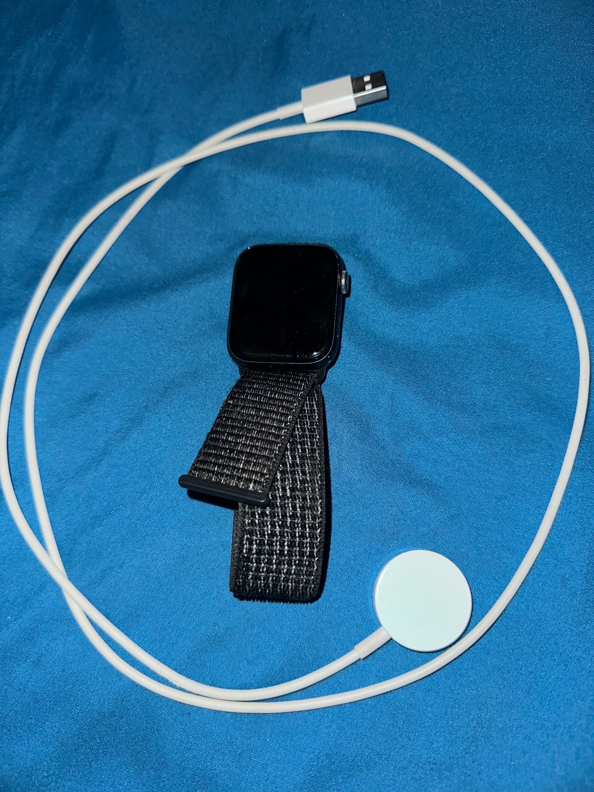Apple Watch Series 5 44mm Space Gray Aluminum Case with Black Sport Band – S/M &