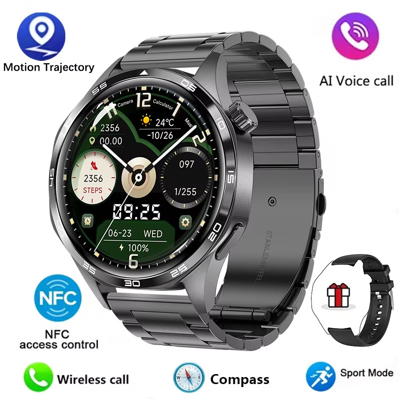 GT5 PRO Smart Watch Men Watch 5 Pro AMOLED HD Screen Bluetooth Call GPS Trajecto