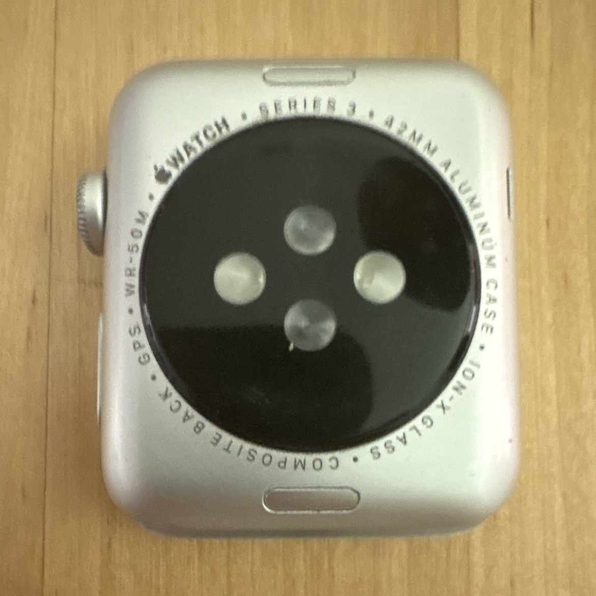 Apple Watch Series 3 42mm Silver Aluminum Case w/ White and black Silicone Band