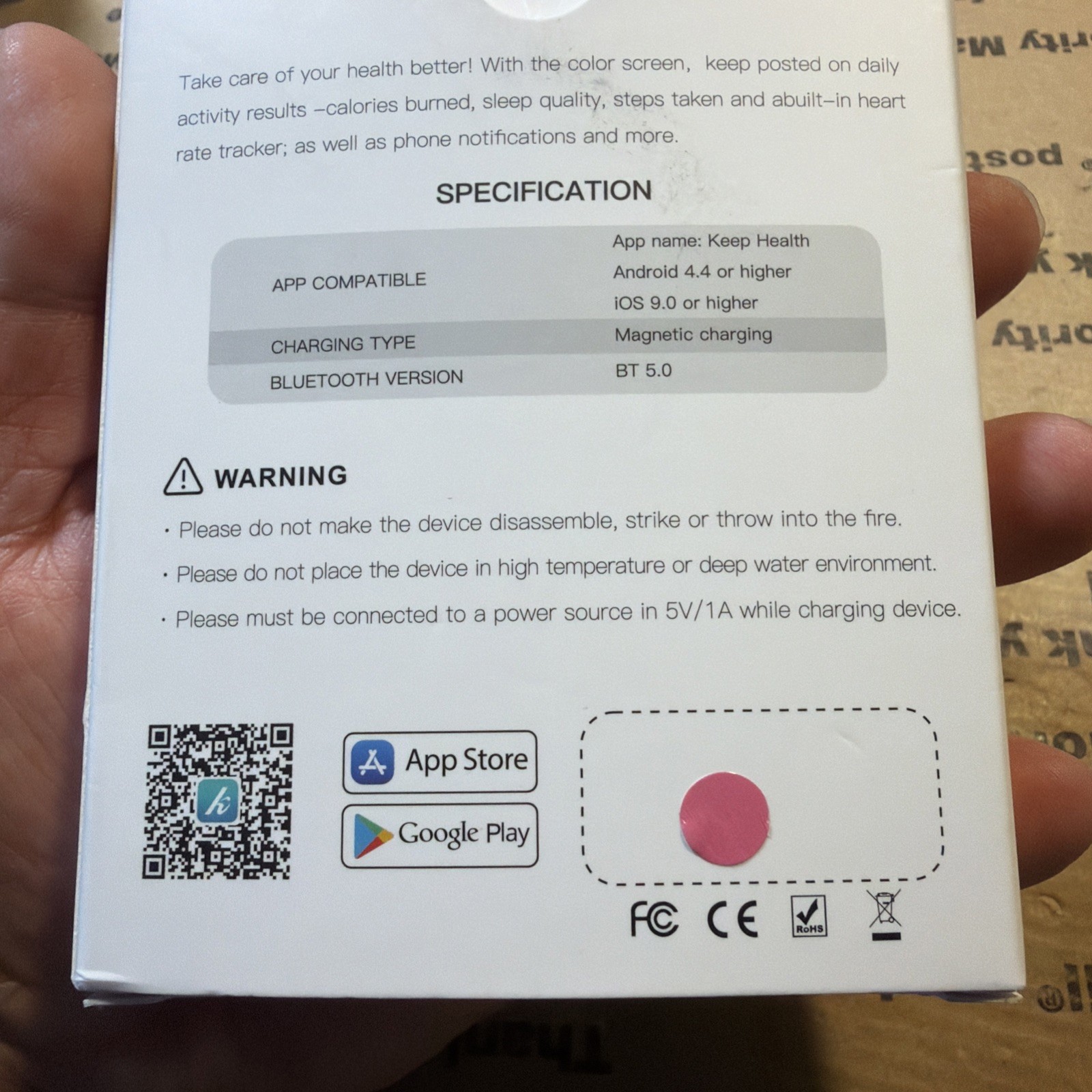 Fit Watch 1.10″ Color Display Activity Tracker for Android iOS