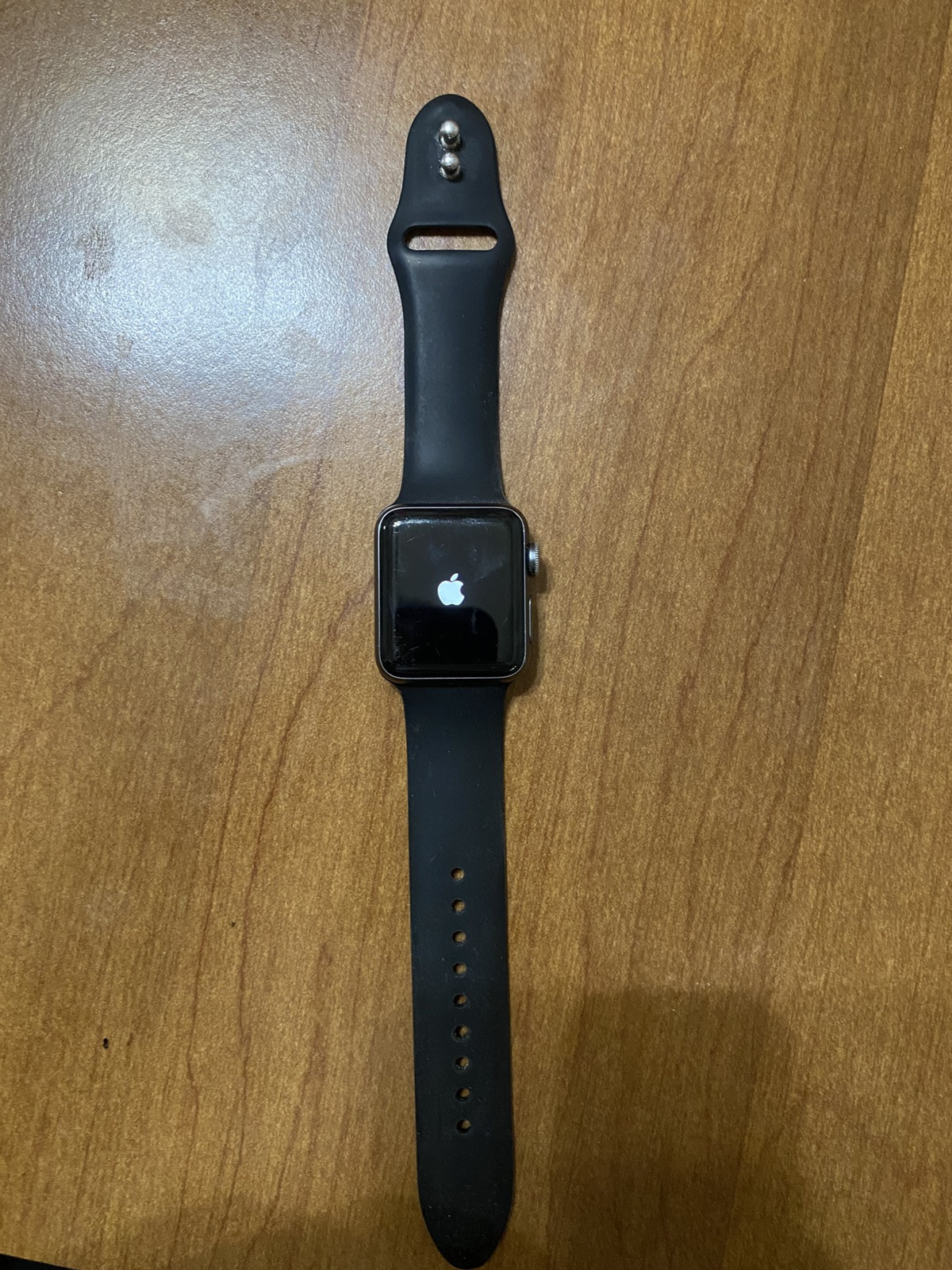 Apple Watch Series 3 38mm Space Gray Aluminum Case with Black Sport Band