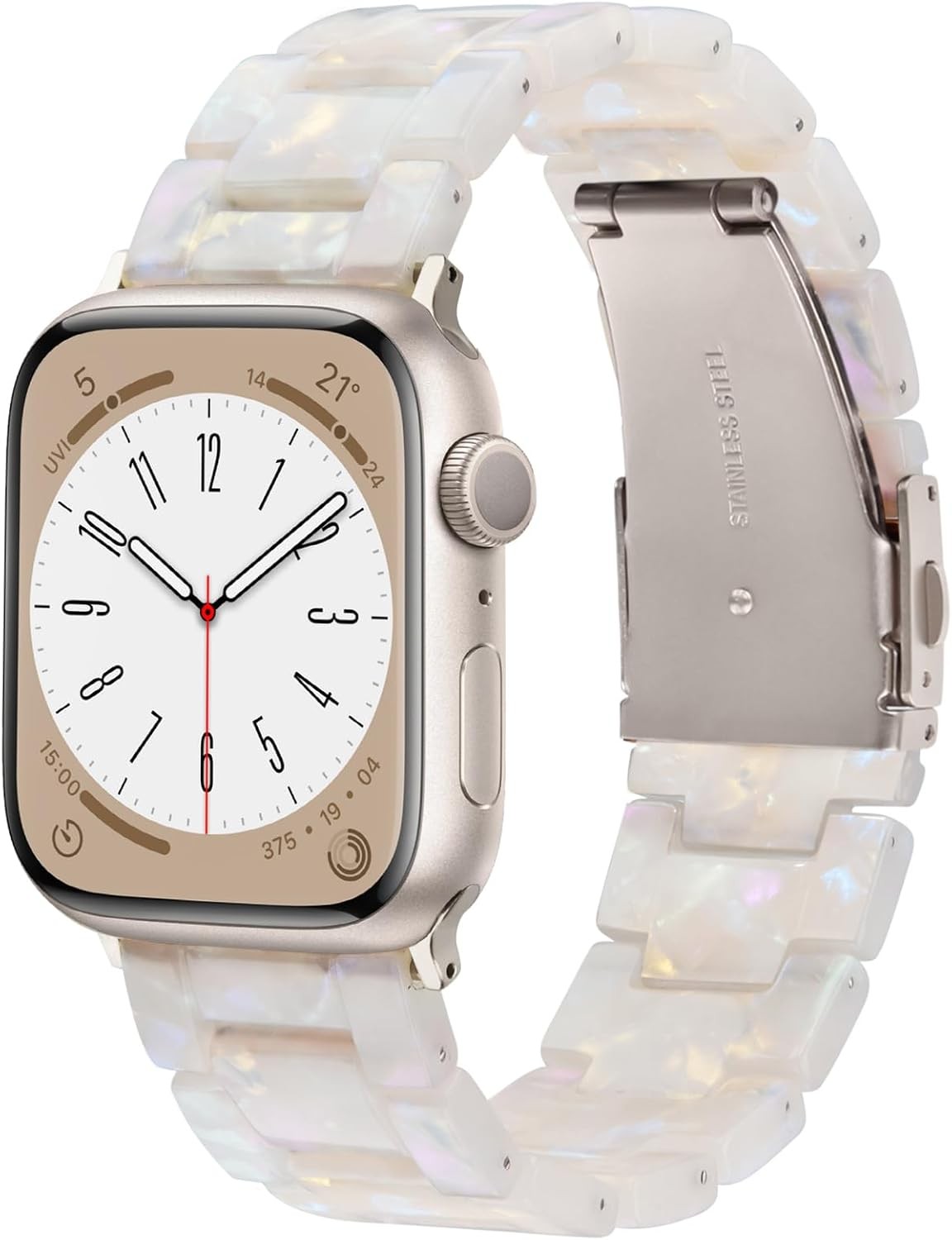 Case For Apple Watch 38mm/40mm/41mm/42mm, Resin Bands, Lightweight Strap