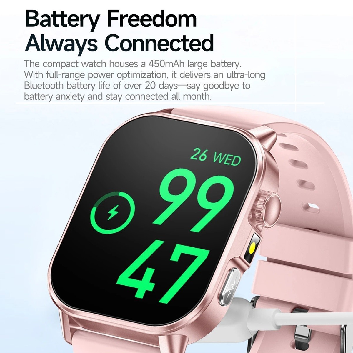 ET571 ECG+PPG 2.0″ Smart Watch Bluetooth Call Health Monitoring IP68 Waterproof
