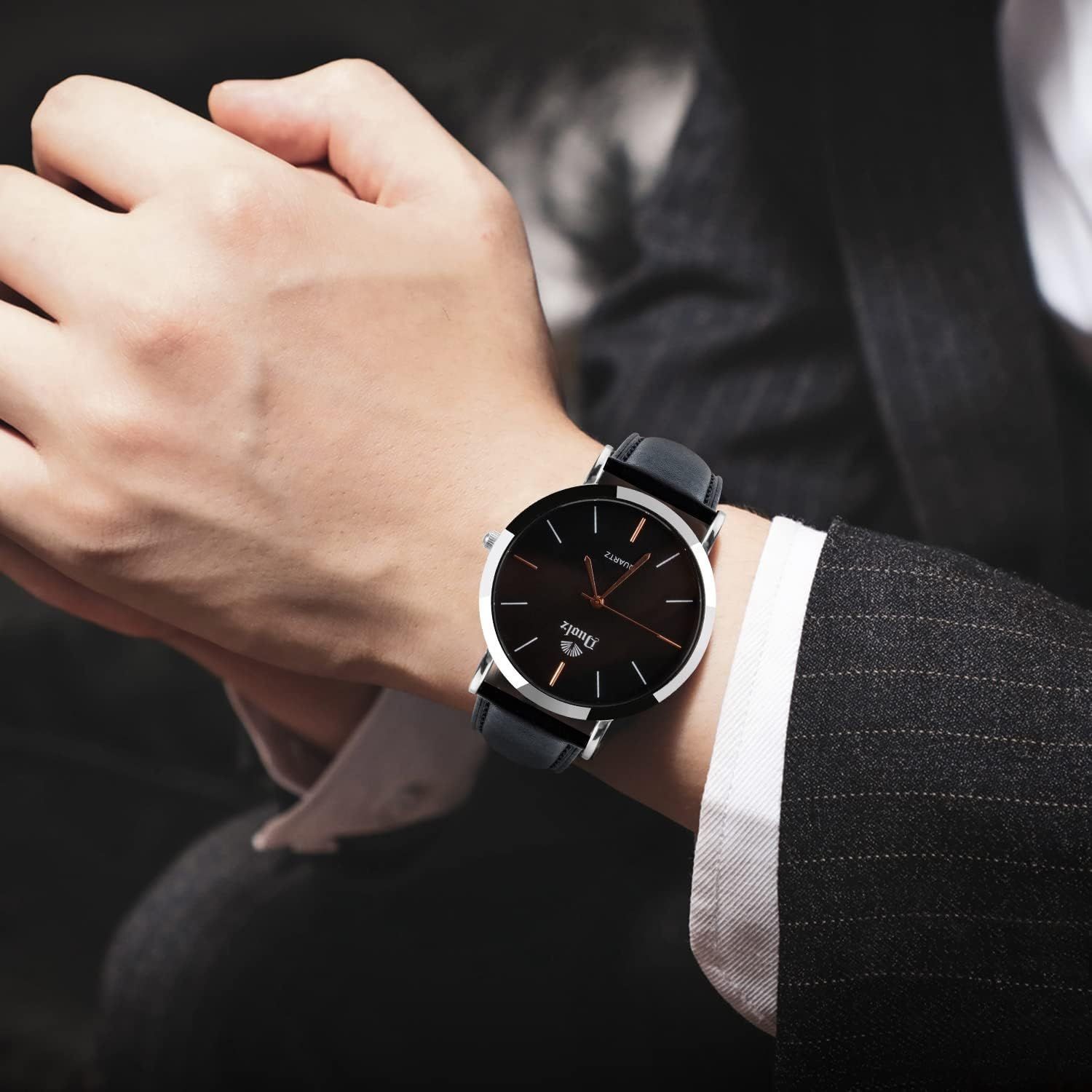 Leather Strap Compatible with Smart Watch 14mm 16mm 18mm 20mm Quick Release